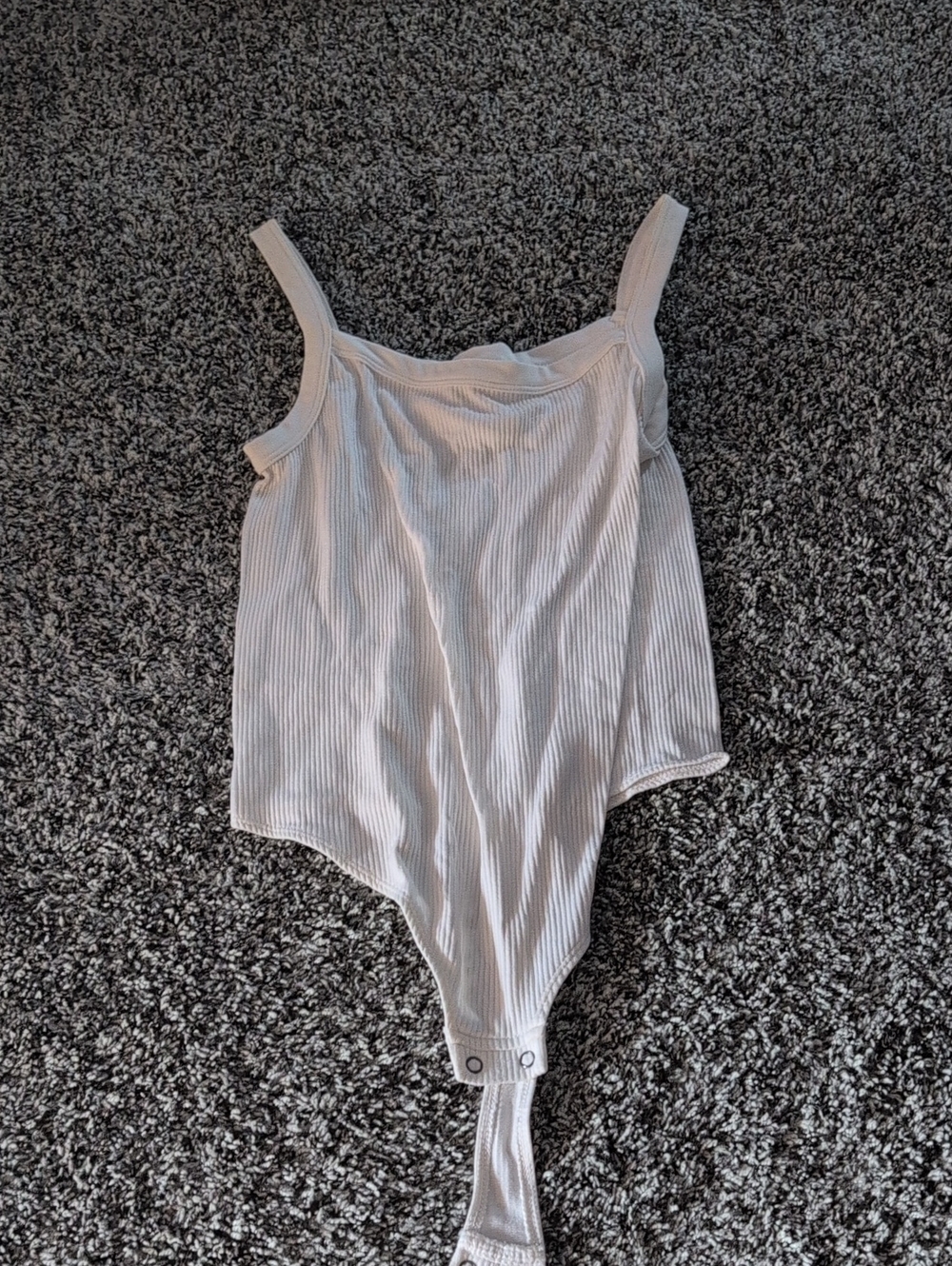 SO Cream Ribbed Tank Bodysuit